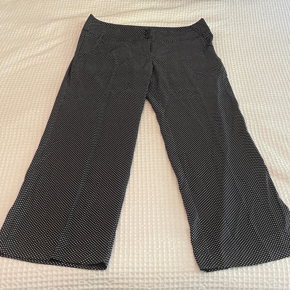 Women's Black and White Polka Dot Pants